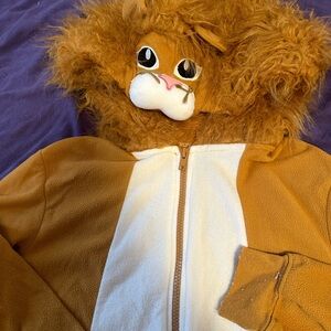 Xhilaration Lion fleece onesie sz s